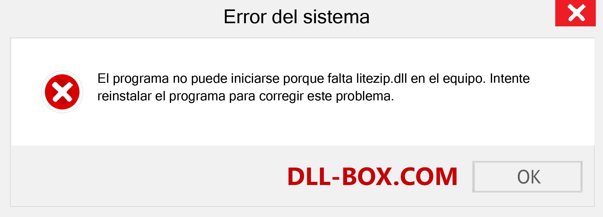 ¿Falta el archivo litezip.dll ?. Descargar para Windows 7, 8, 10 - Corregir litezip dll Missing Error en Windows, fotos, imágenes